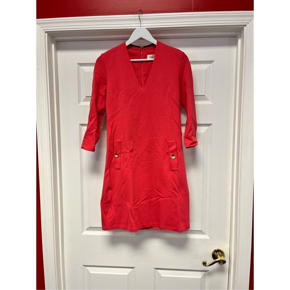 Eliza J Watermelon 3/4 Sleeve Sheath Dress w/ Pockets Sz 2 NWOT